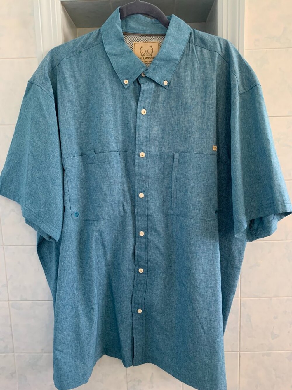 NWOT TALLWOODS Element Wear 2XL TEAL Short Sleeve Casual Sports Boating Shirt